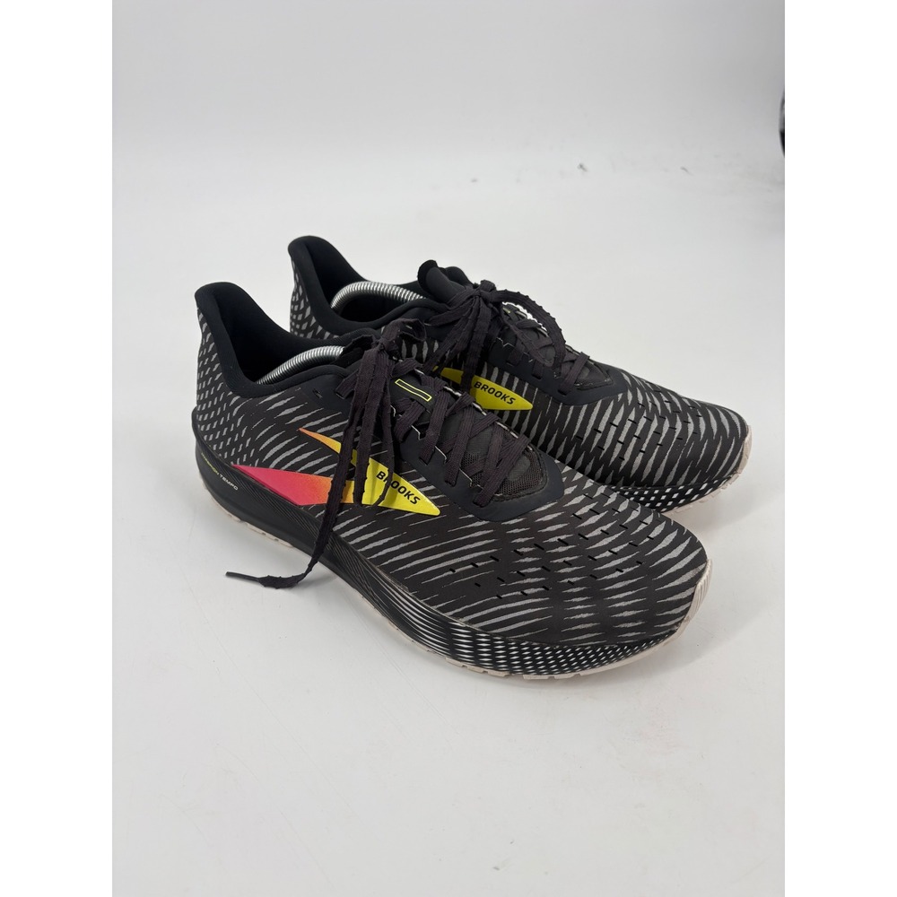 Brooks Hyperion Tempo Mens Running Shoes Black White Yellow Pink 12.5 DNA FLASH